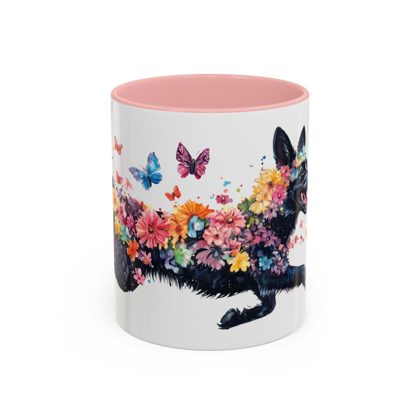 Black Shepherd Personalized Accent Mugs, 11oz