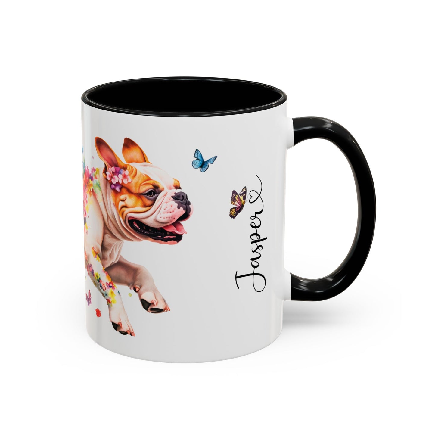 British/English Bulldog Personalized Accent Mugs, 11oz