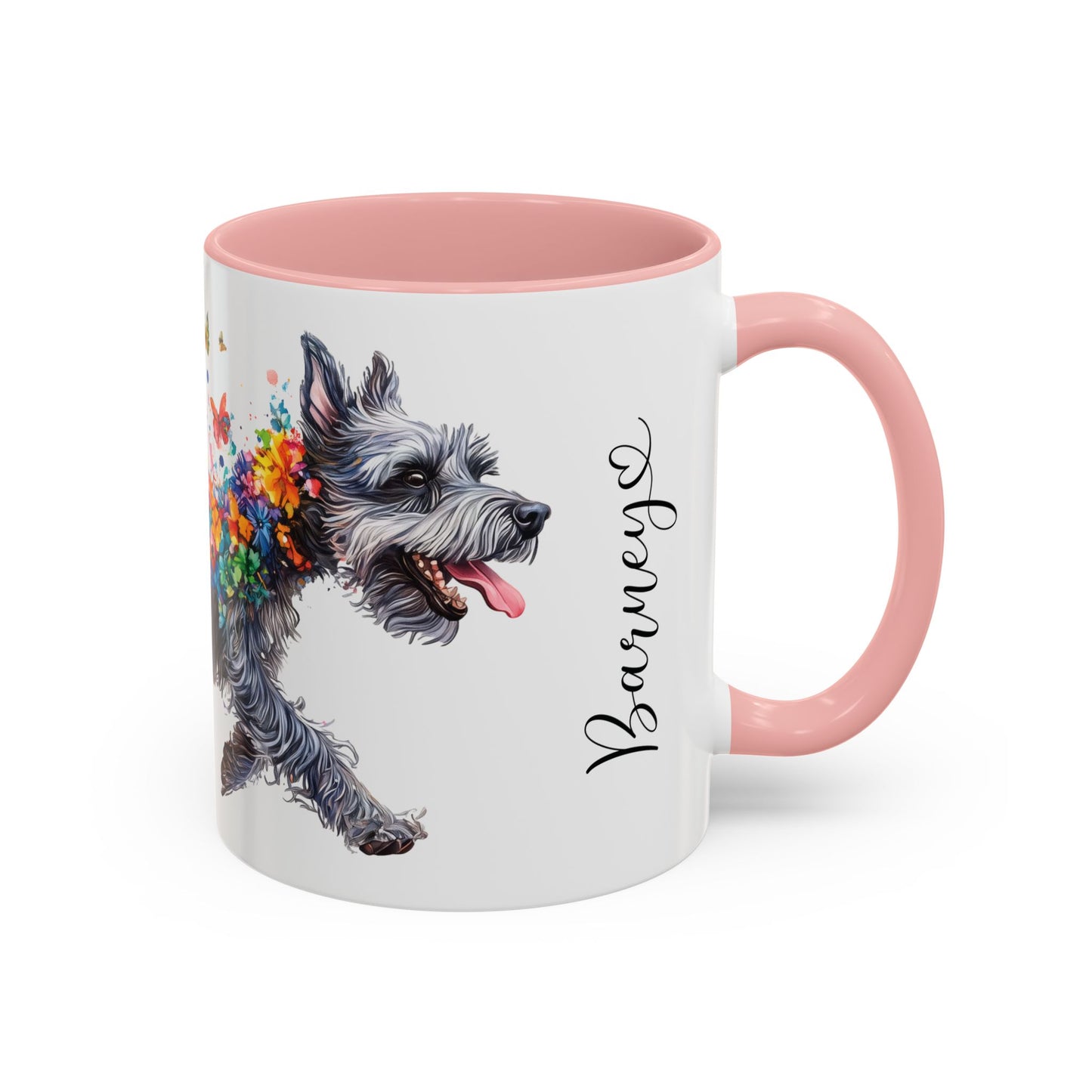 Schnauzer Personalized Accent Mugs, 11oz