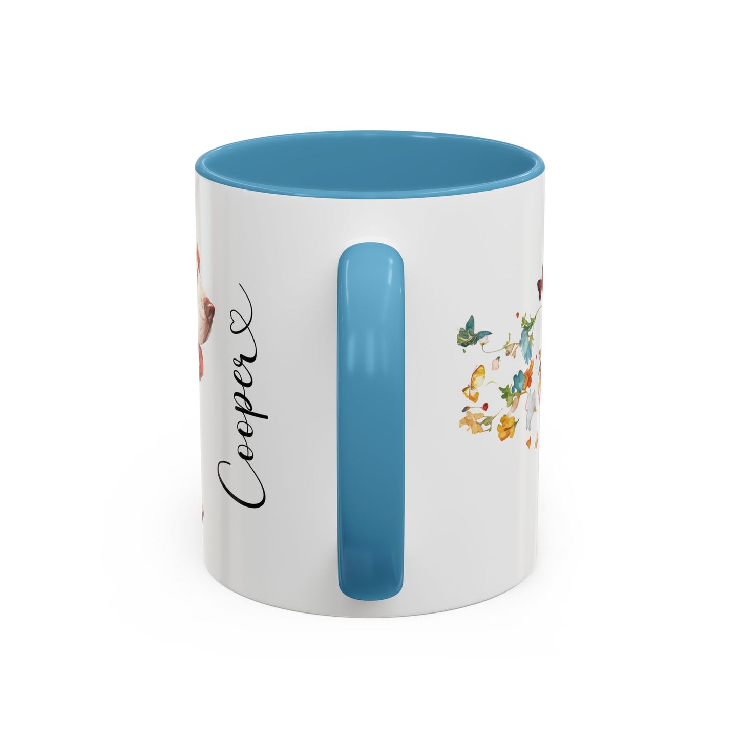 Basset Hound #2 Personalized Accent Mugs, 11oz