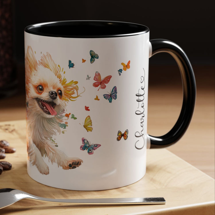 Peekingese #3 Personalized Accent Mugs, 11oz