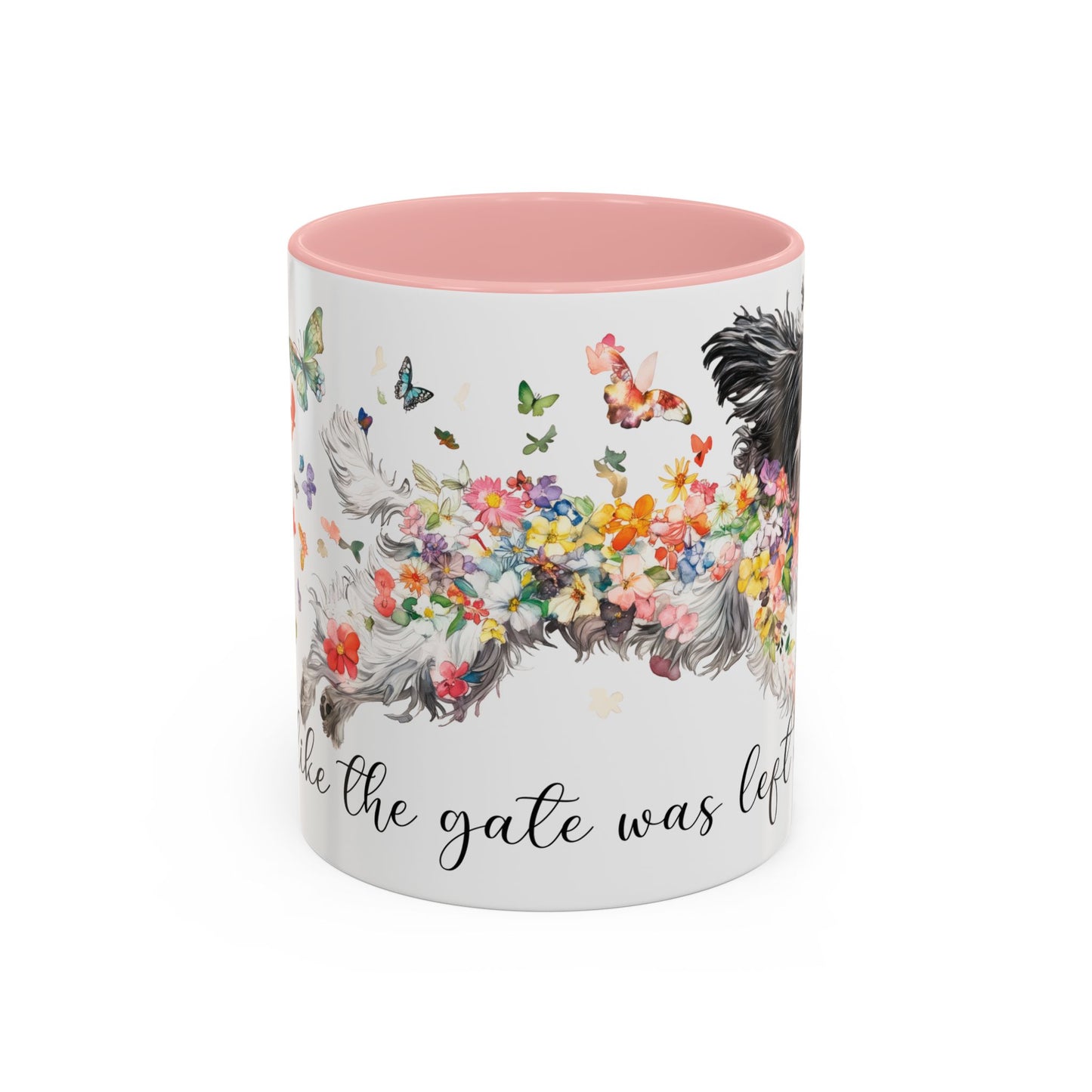 Shih Tzu "Live like the gate was left open" Accent Mugs, 11oz