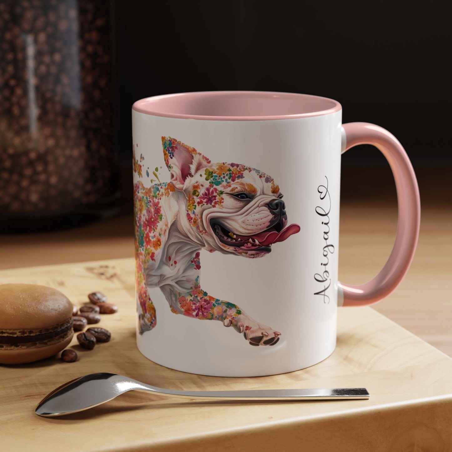 American Bulldog Personalized Accent Mugs, 11oz