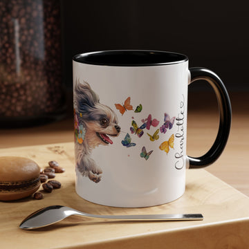 Peekingese #2 Personalized Accent Mugs, 11oz