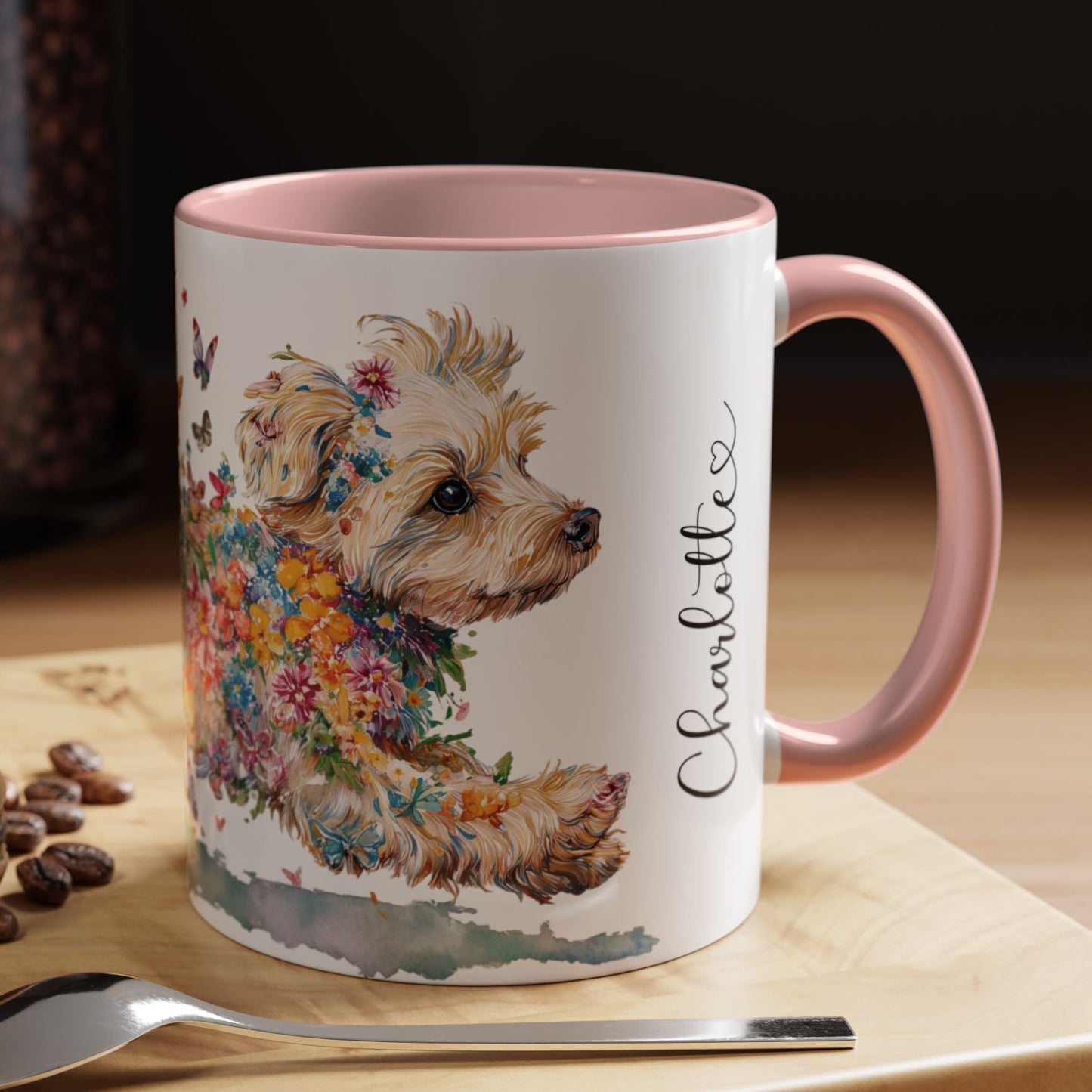 Yorkipoo #2 Personalized Accent Mugs, 11oz