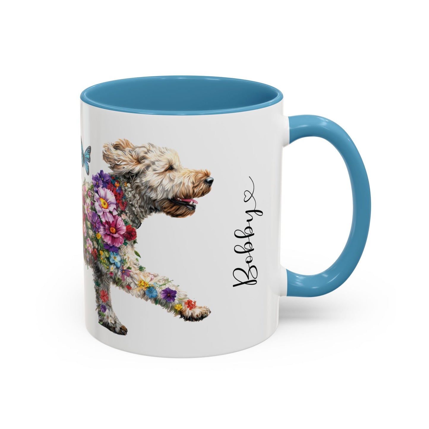 Labradoodle #3 Personalized Accent Mugs, 11oz