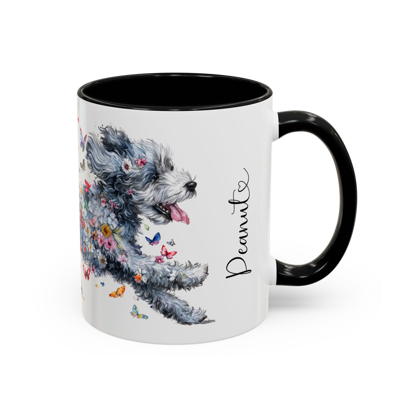 Aussie Doodle #2 Personalized Colorful Accent Mugs, 11oz