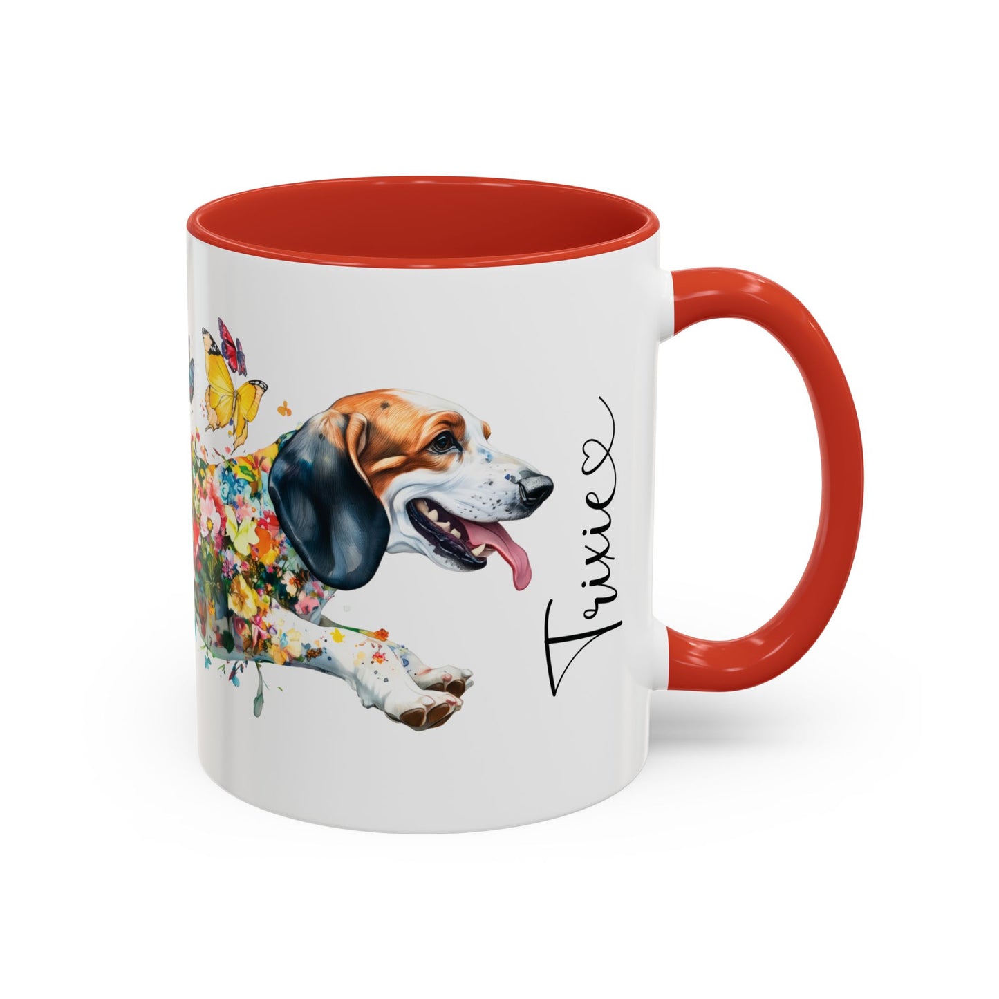 Basset Hound #1 Personalized Accent Mugs, 11oz
