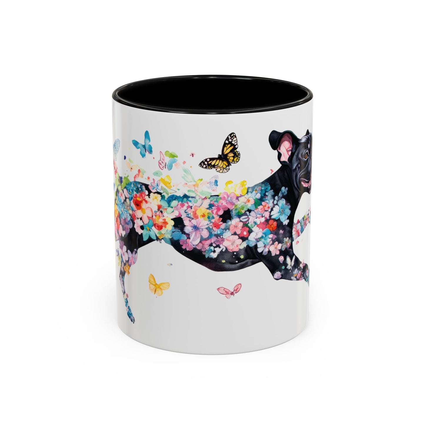Black Boxer Personalized Accent Mugs, 11oz