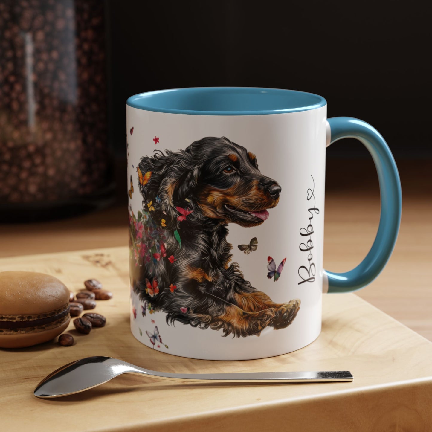 English Cocker Spaniel #4 Personalized Accent Mugs, 11oz