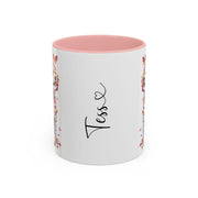 Bichon Frise Personalized Colorful Accent Mugs, 11oz