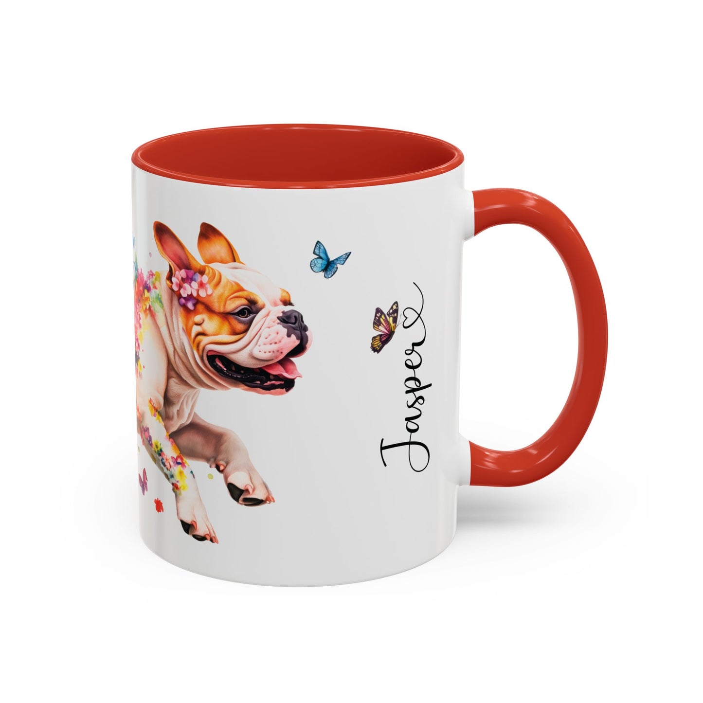 British/English Bulldog Personalized Accent Mugs, 11oz