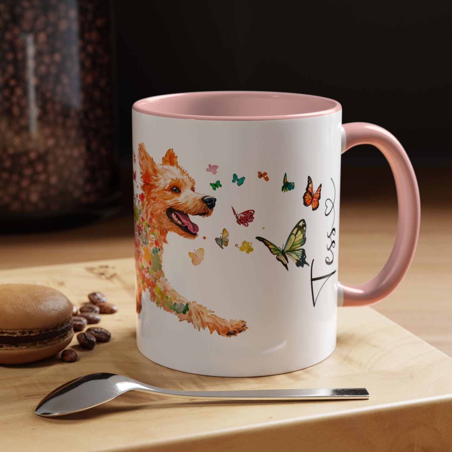 Golden Doodle/Groodle #2 Personalized Colorful Accent Mugs, 11oz