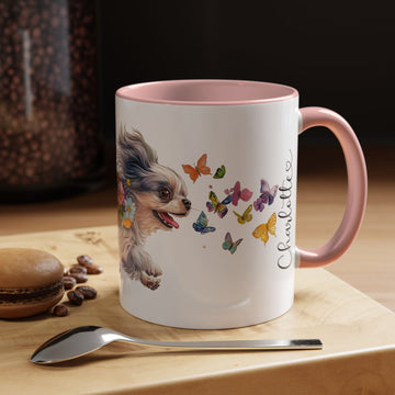 Peekingese #2 Personalized Accent Mugs, 11oz