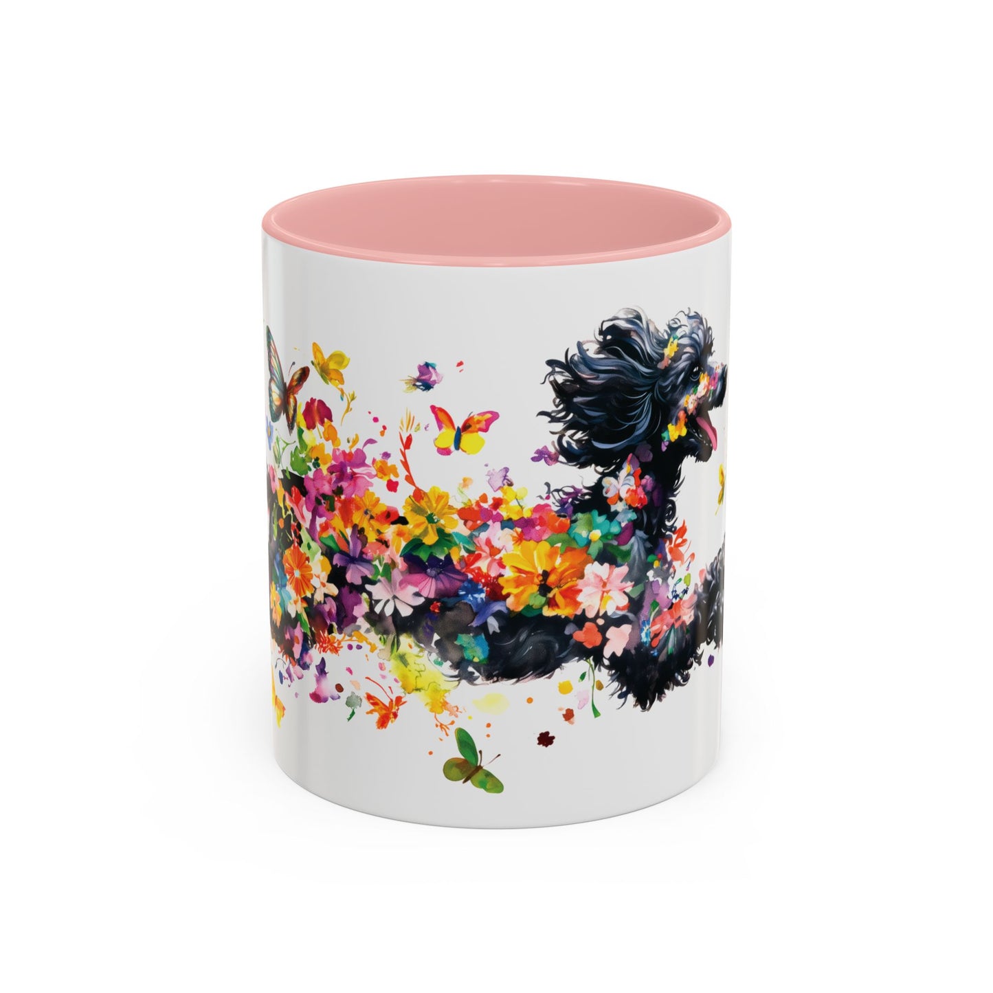 Poodle #2 Personalized Accent Mugs, 11oz