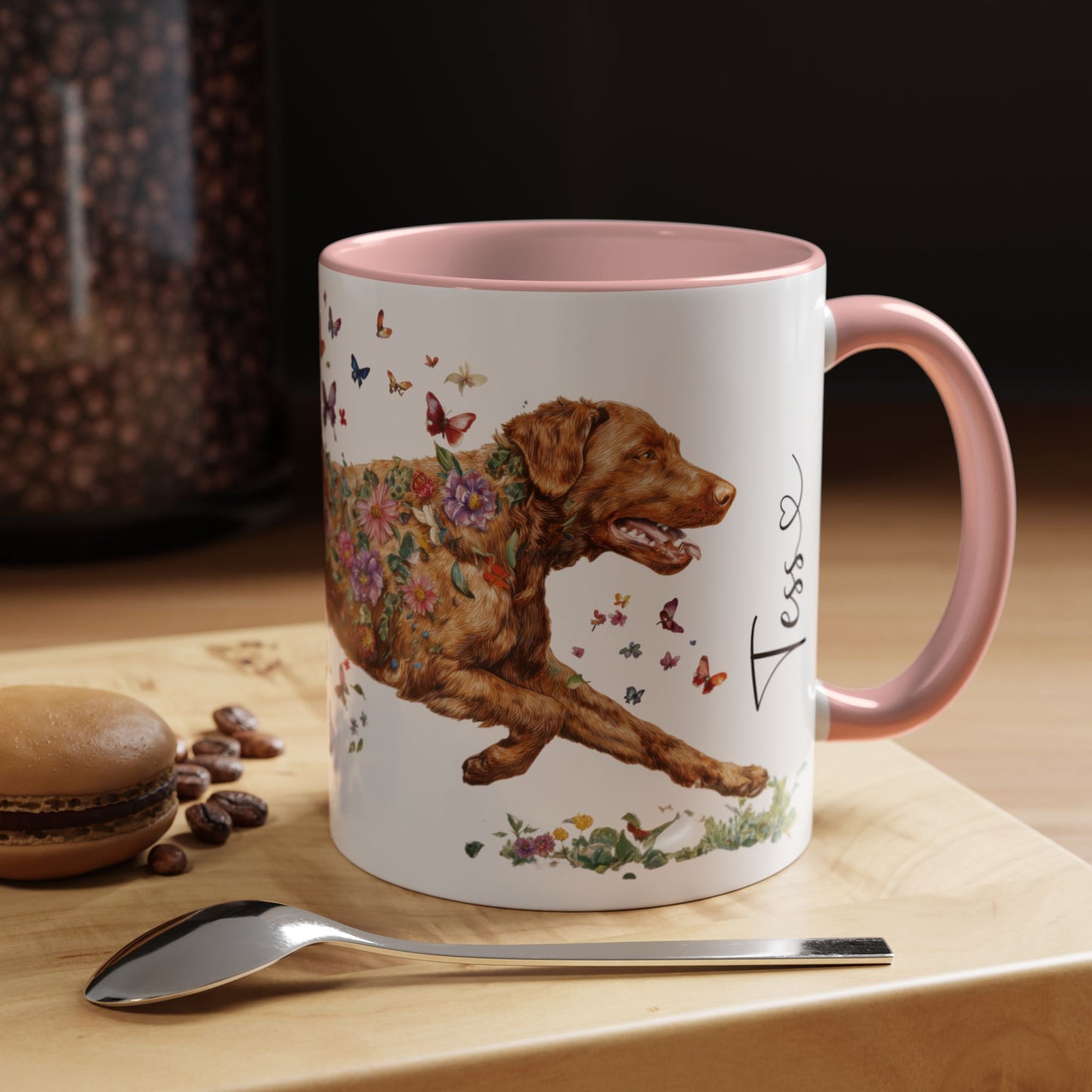 Chesapeke Bay Retriever Personalized Accent Mugs, 11oz