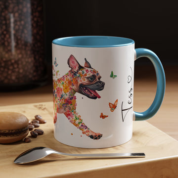 White Boxer Personalized Accent Mugs, 11oz