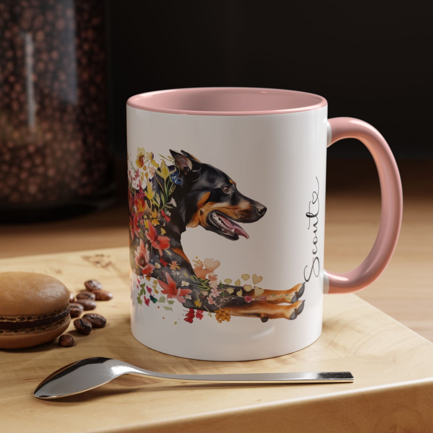 Beauceron Personalized Accent Mugs, 11oz