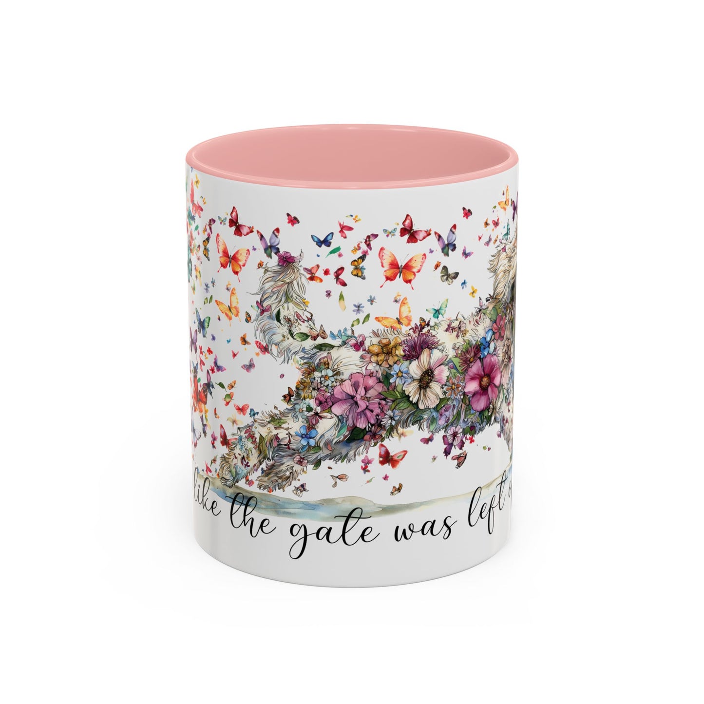 Golden Doodle #2 "Live like the gate was left open" Accent Mugs, 11oz