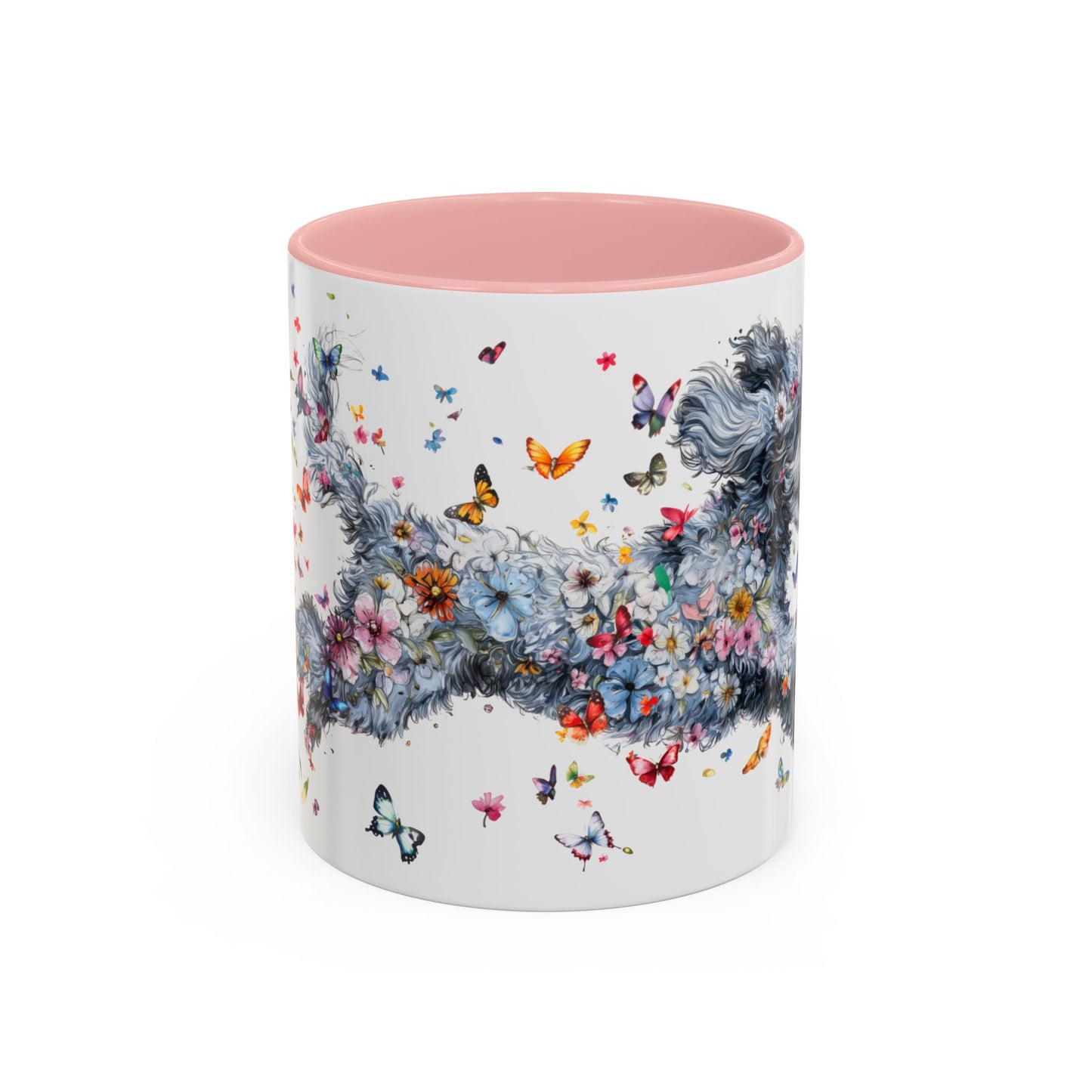 Aussie Doodle #2 Personalized Colorful Accent Mugs, 11oz