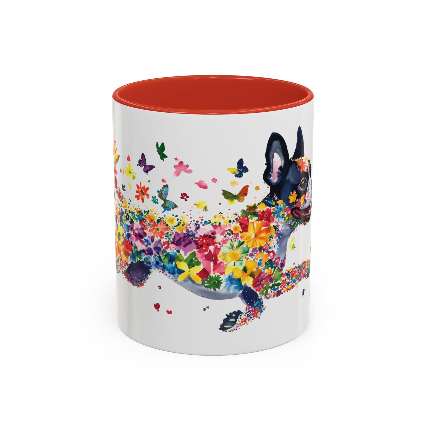 Boston Terrier Personalized Accent Mugs, 11oz