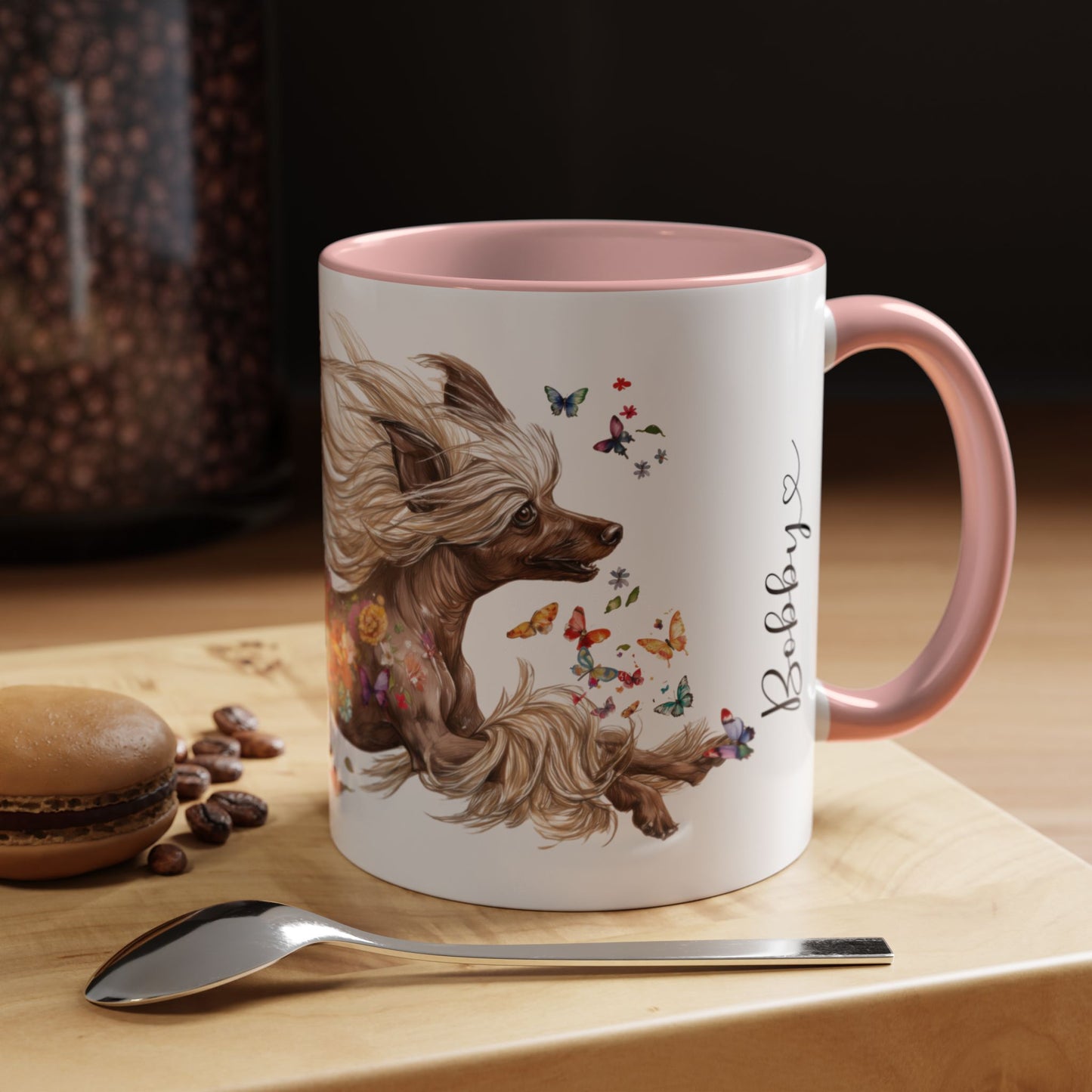 Chinese Crested Personalized Accent Mugs, 11oz
