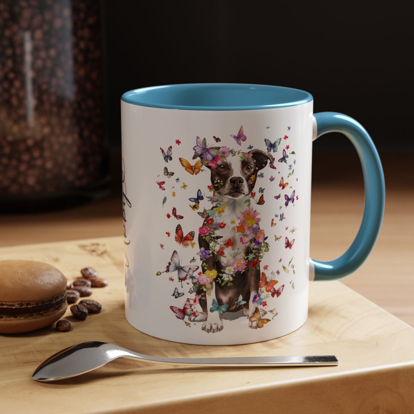 Box Terrier Personalized Colorful Accent Mugs, 11oz