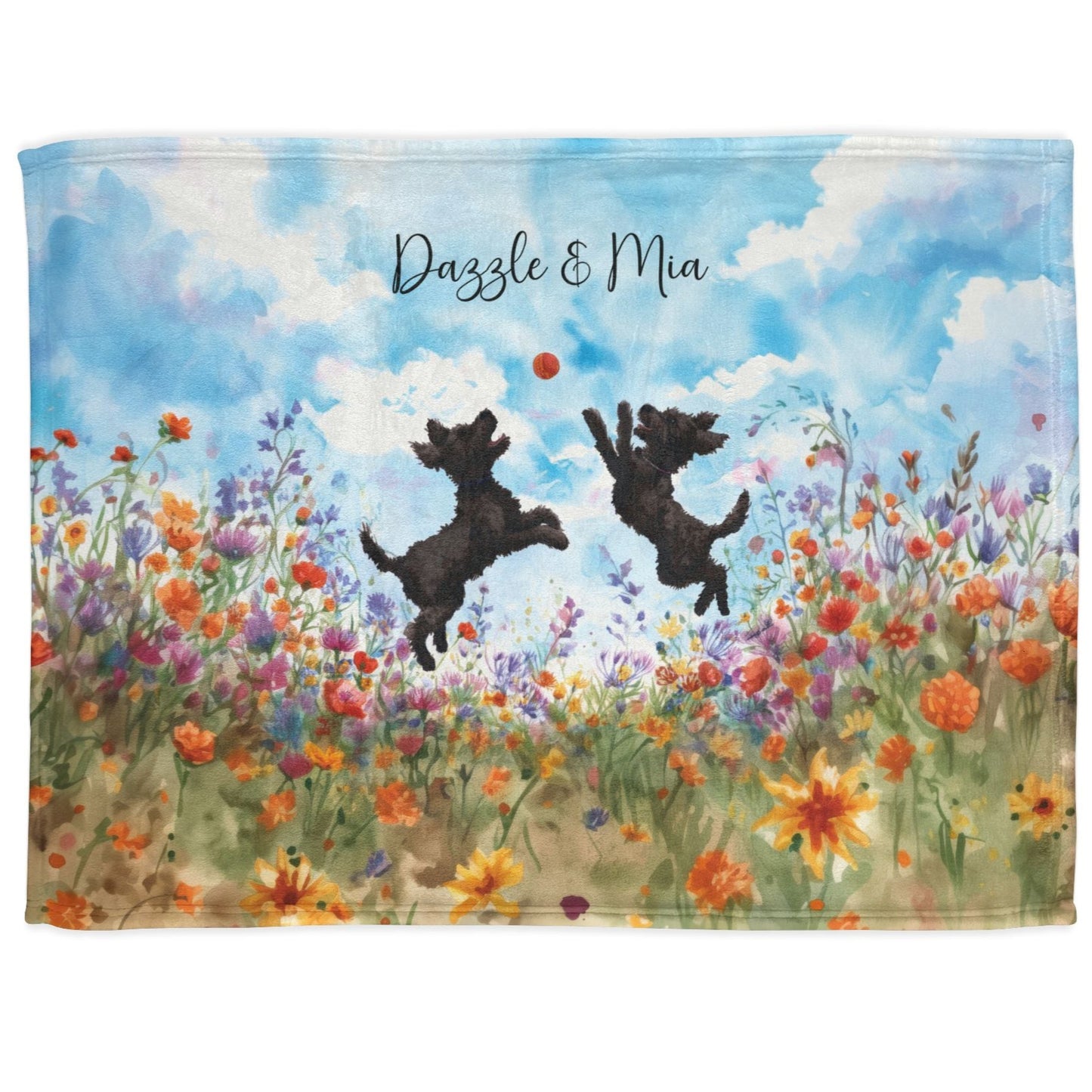 Pumi floral Personalised Blanket