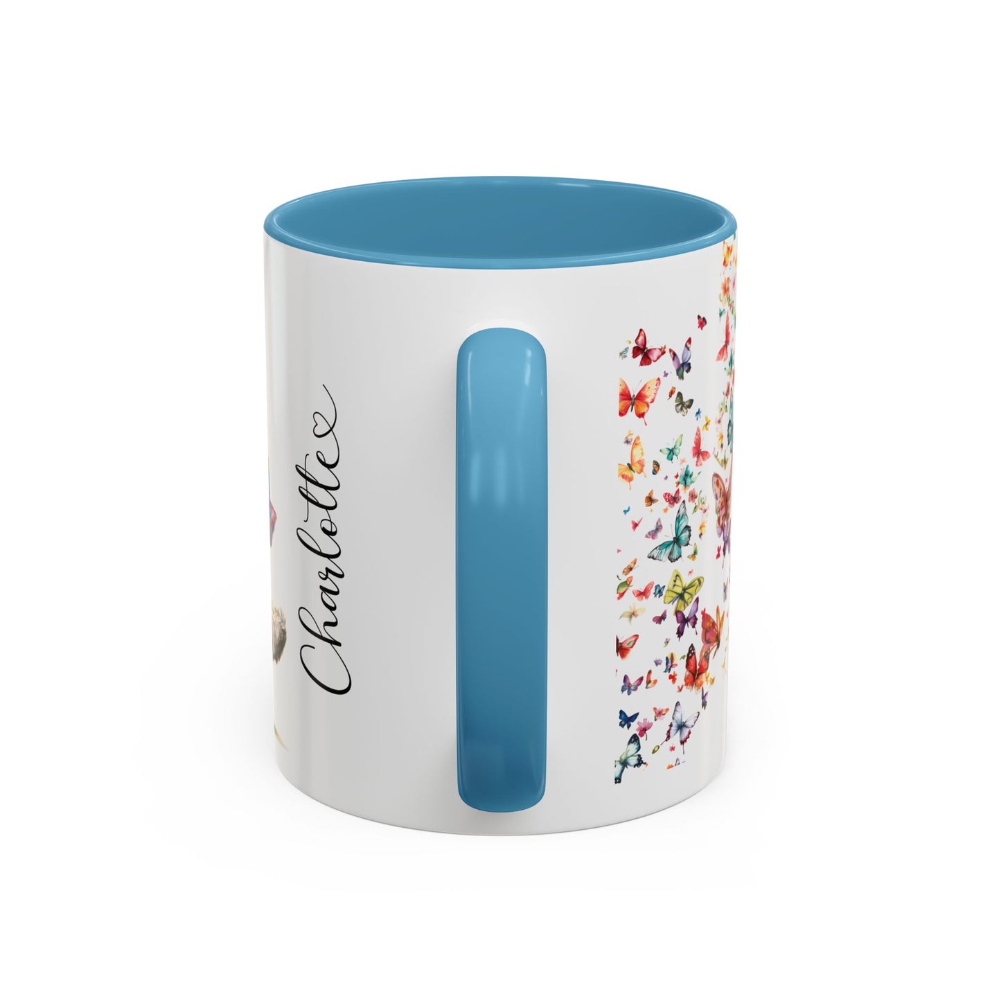 White Schnauzer Personalized Accent Mugs, 11oz