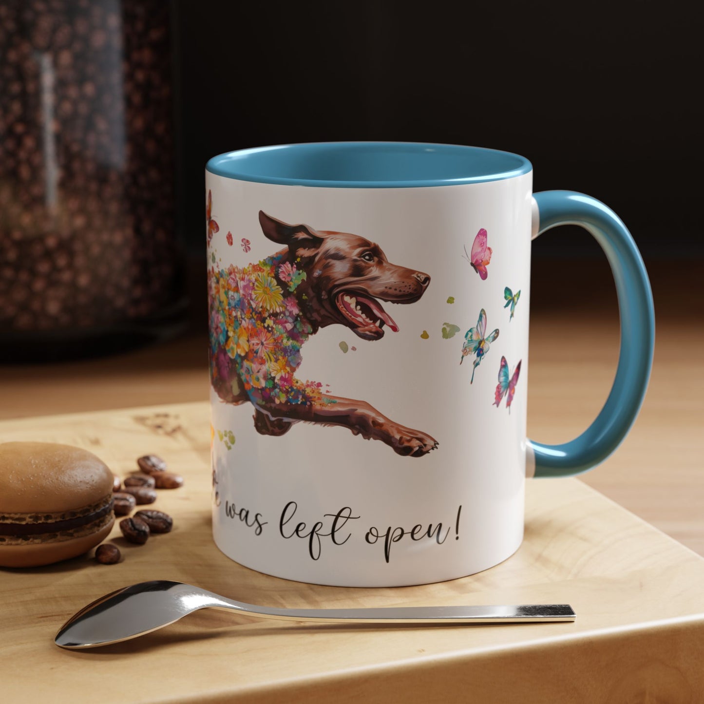 Labrador #1 “Live like the gate was left open" Accent Mugs, 11oz