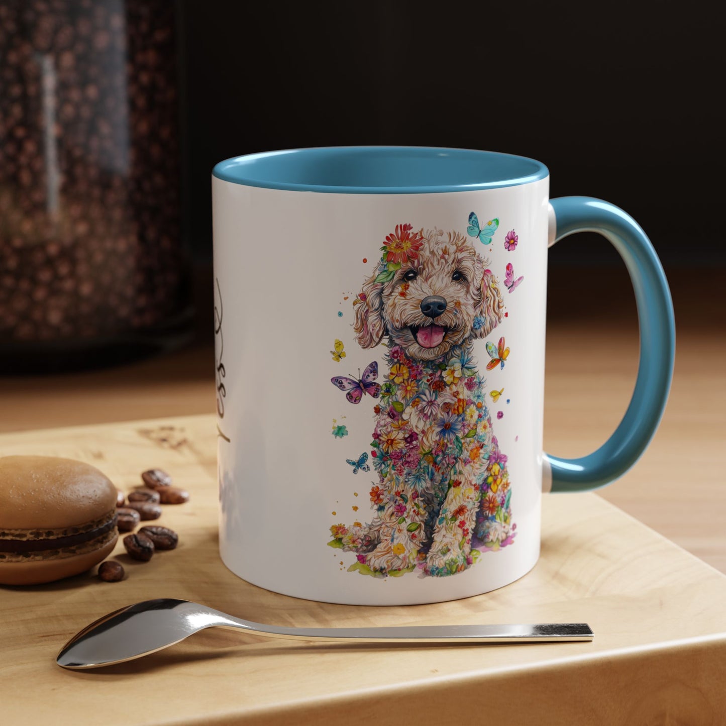 Golden Doodle / Groodle Personalized Colorful Accent Mugs, 11oz