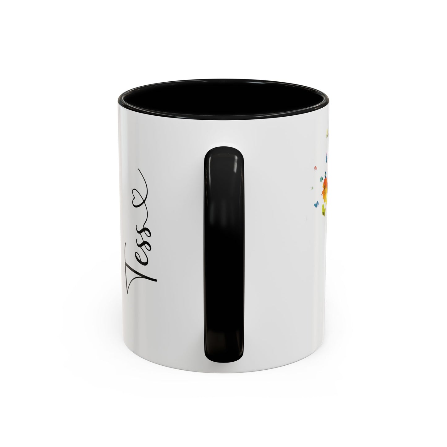 White Staffordshire Terrier Personalized Accent Mugs, 11oz