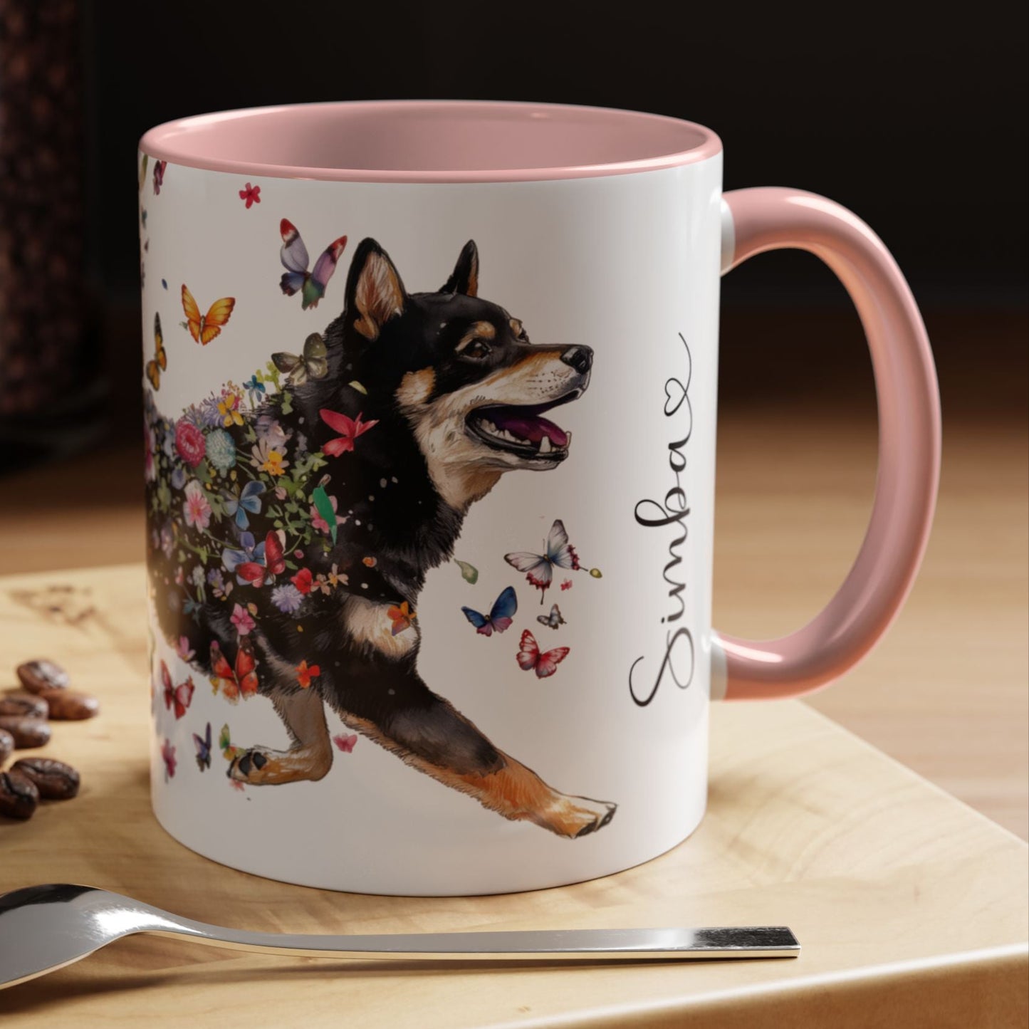Shiba Inu #2 Personalized Accent Mugs, 11oz
