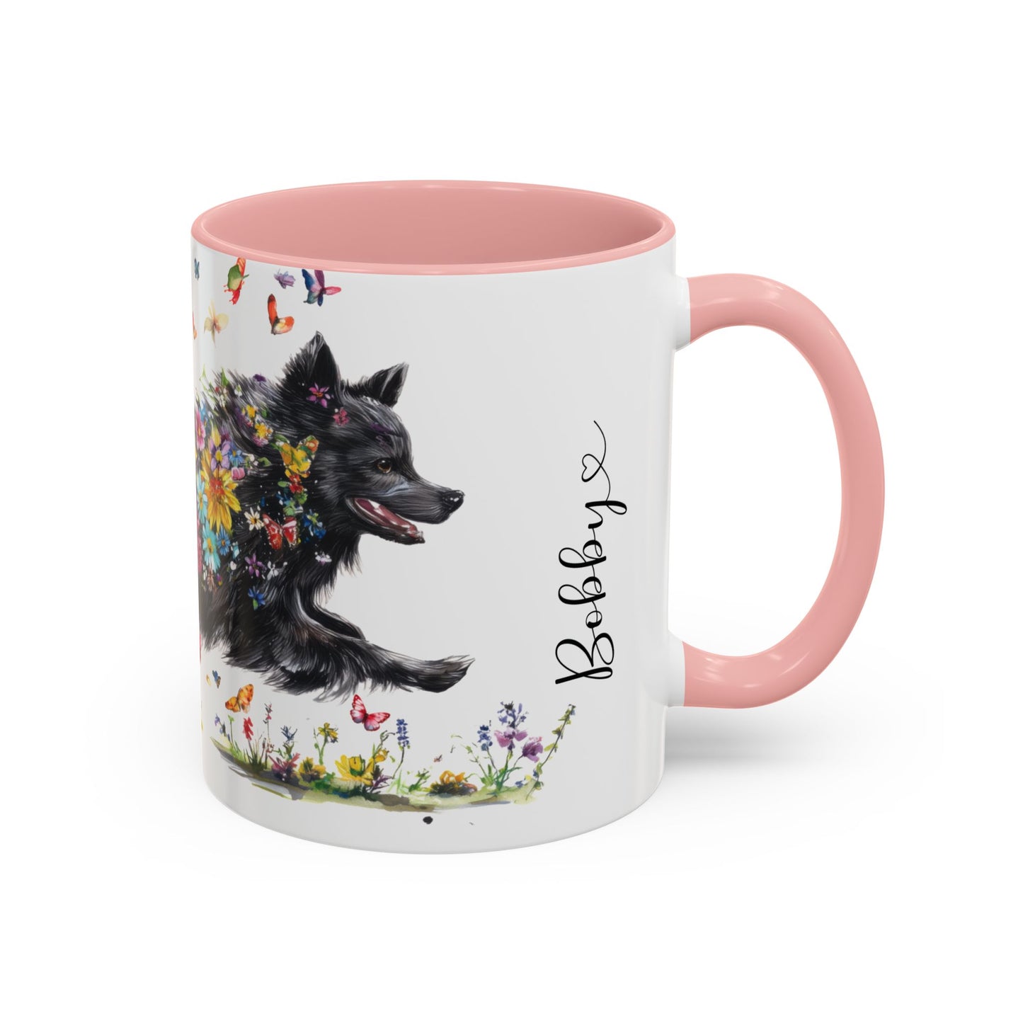 Schipperke Personalized Accent Mugs, 11oz