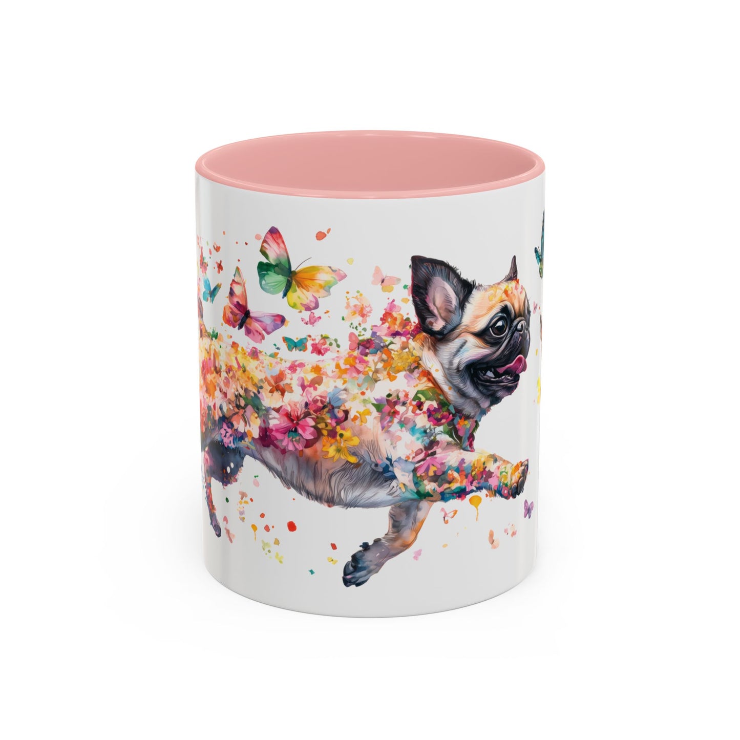 Pug Personalized Accent Mugs, 11oz