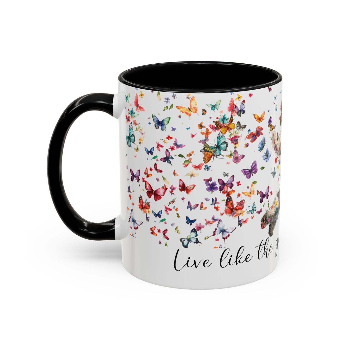 Labradoodle #3 “Live like the gate was left open" Accent Mugs, 11oz