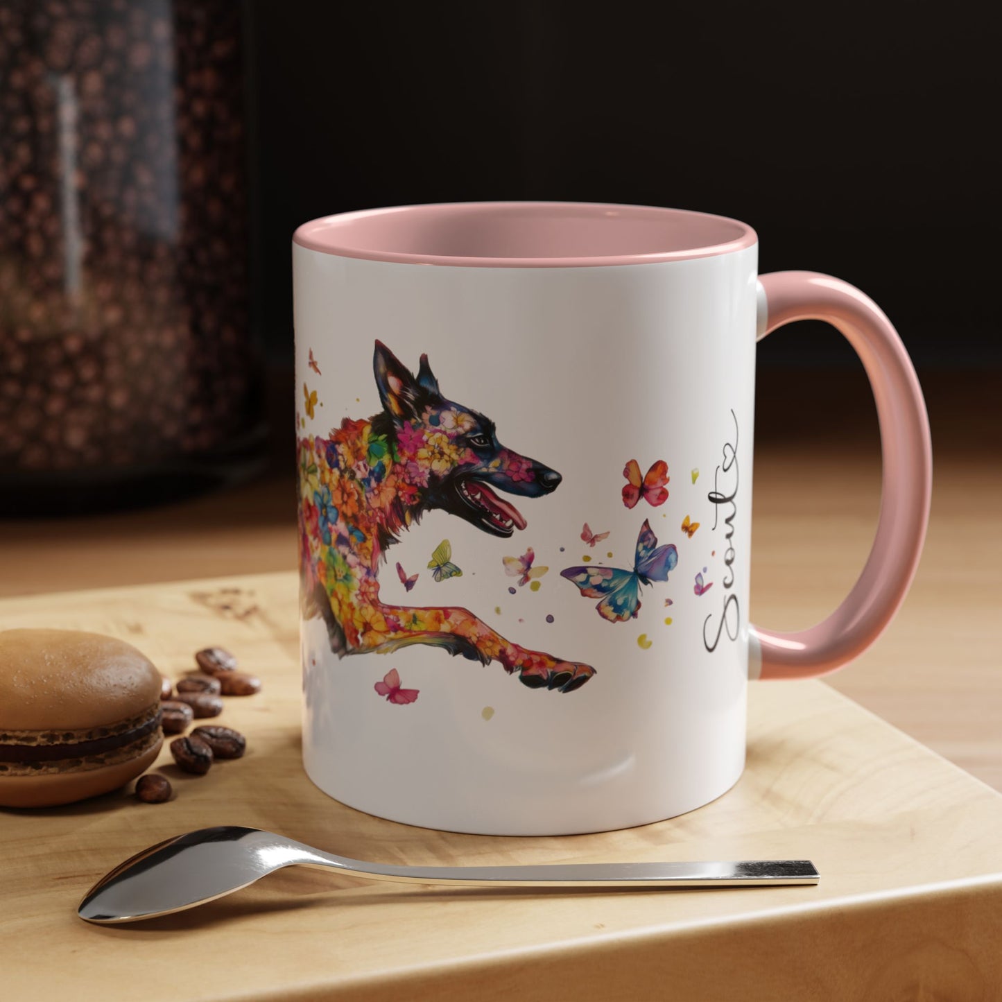 Dutch Shepherd Personalized Accent Mugs, 11oz
