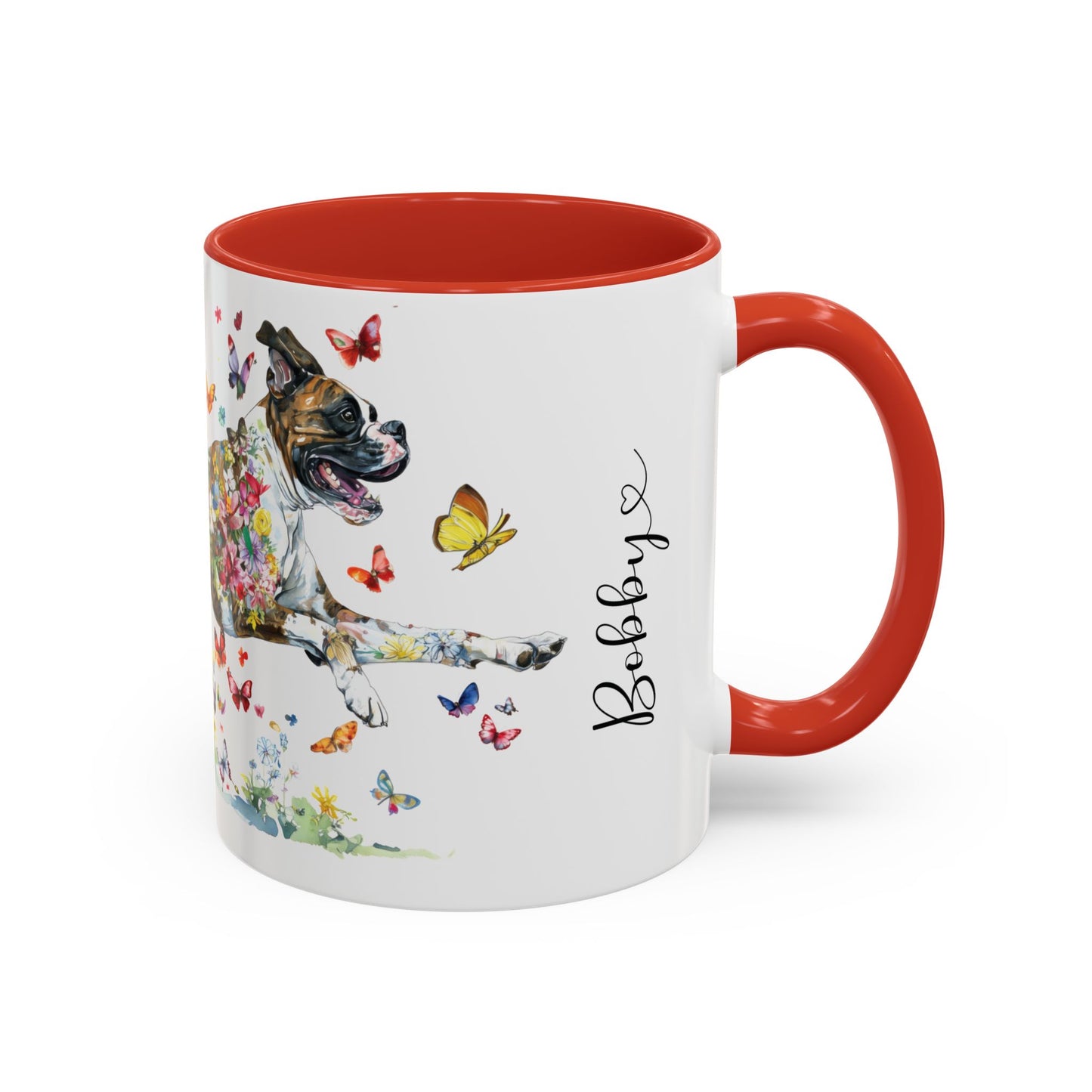 Boxer #1 Personalized Accent Mugs, 11oz