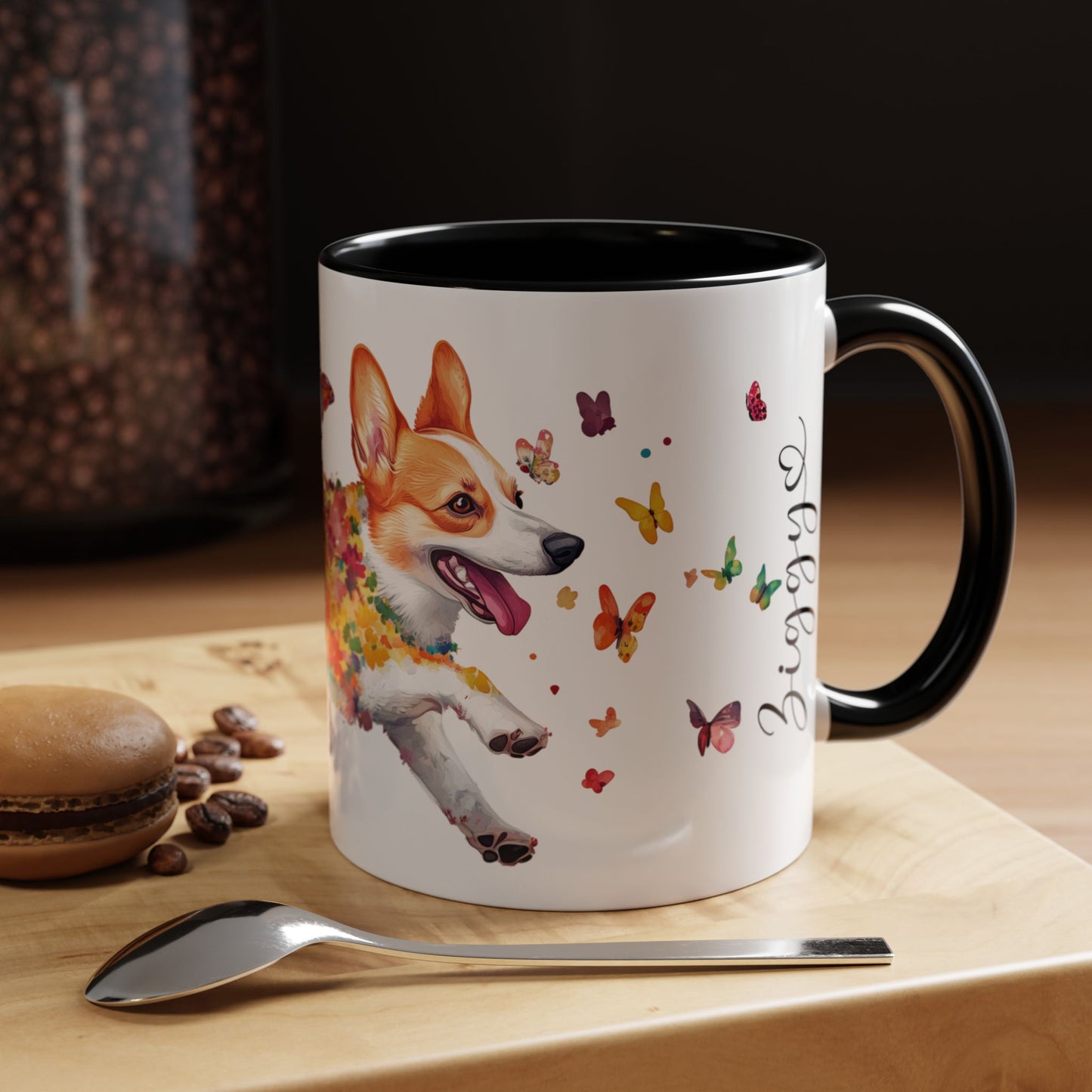 Corgi Personalized Accent Mugs, 11oz