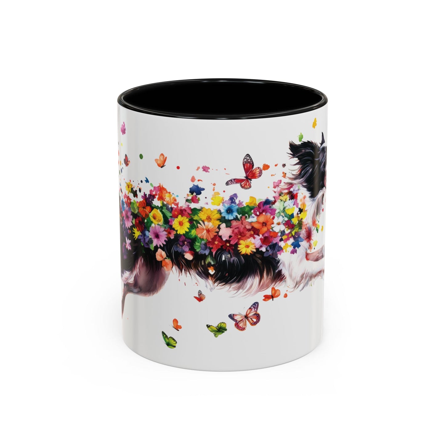 Border Collie Personalized Accent Mugs, 11oz