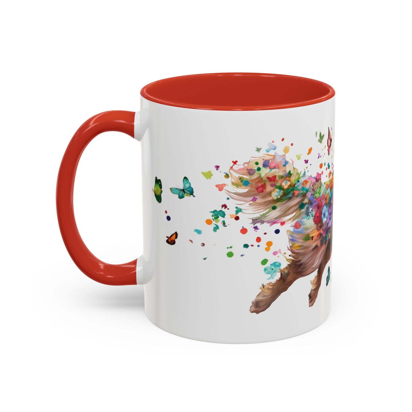 Shetland Sheepdog Personalized Accent Mugs, 11oz