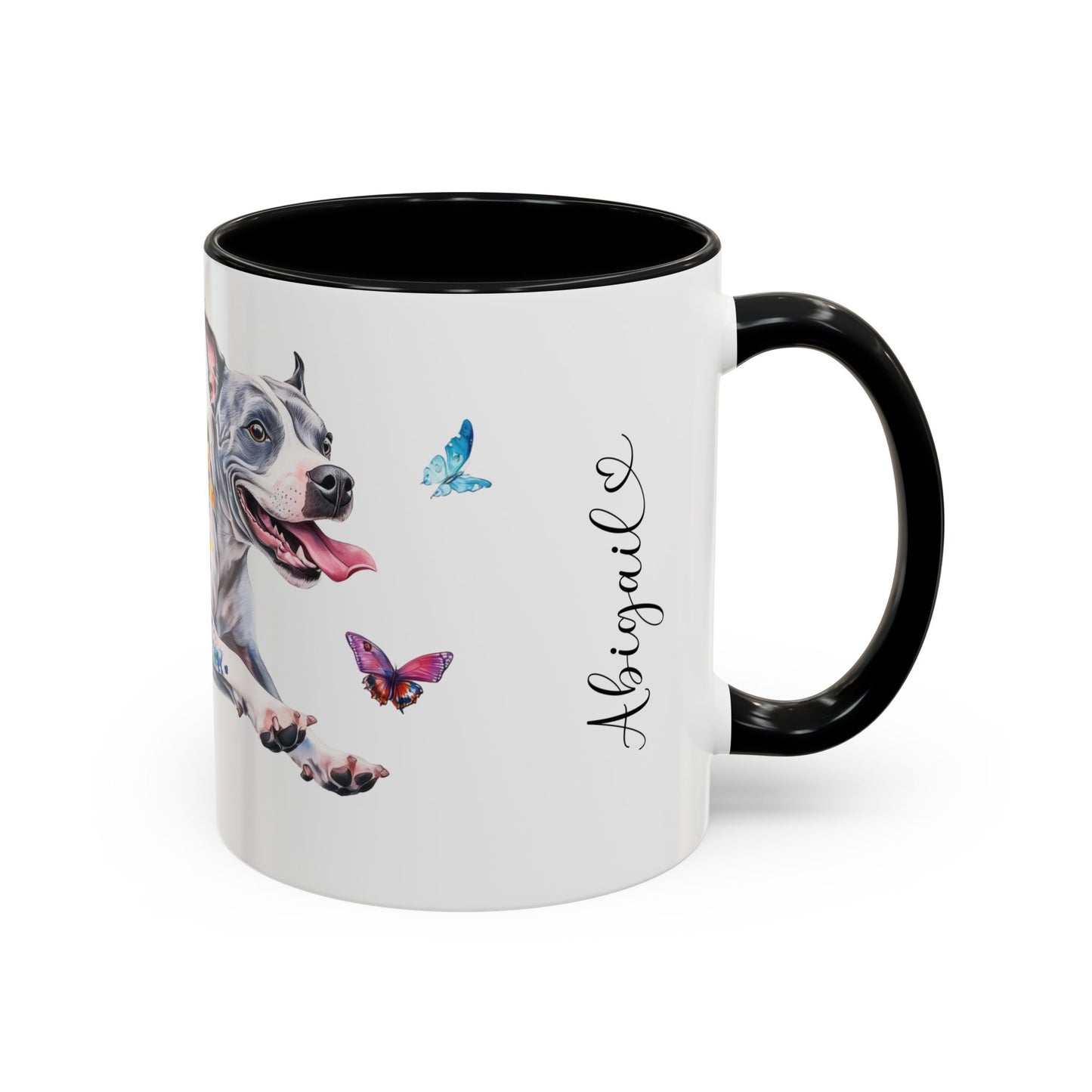 Staffordshire Terrier Personalized Accent Mugs, 11oz