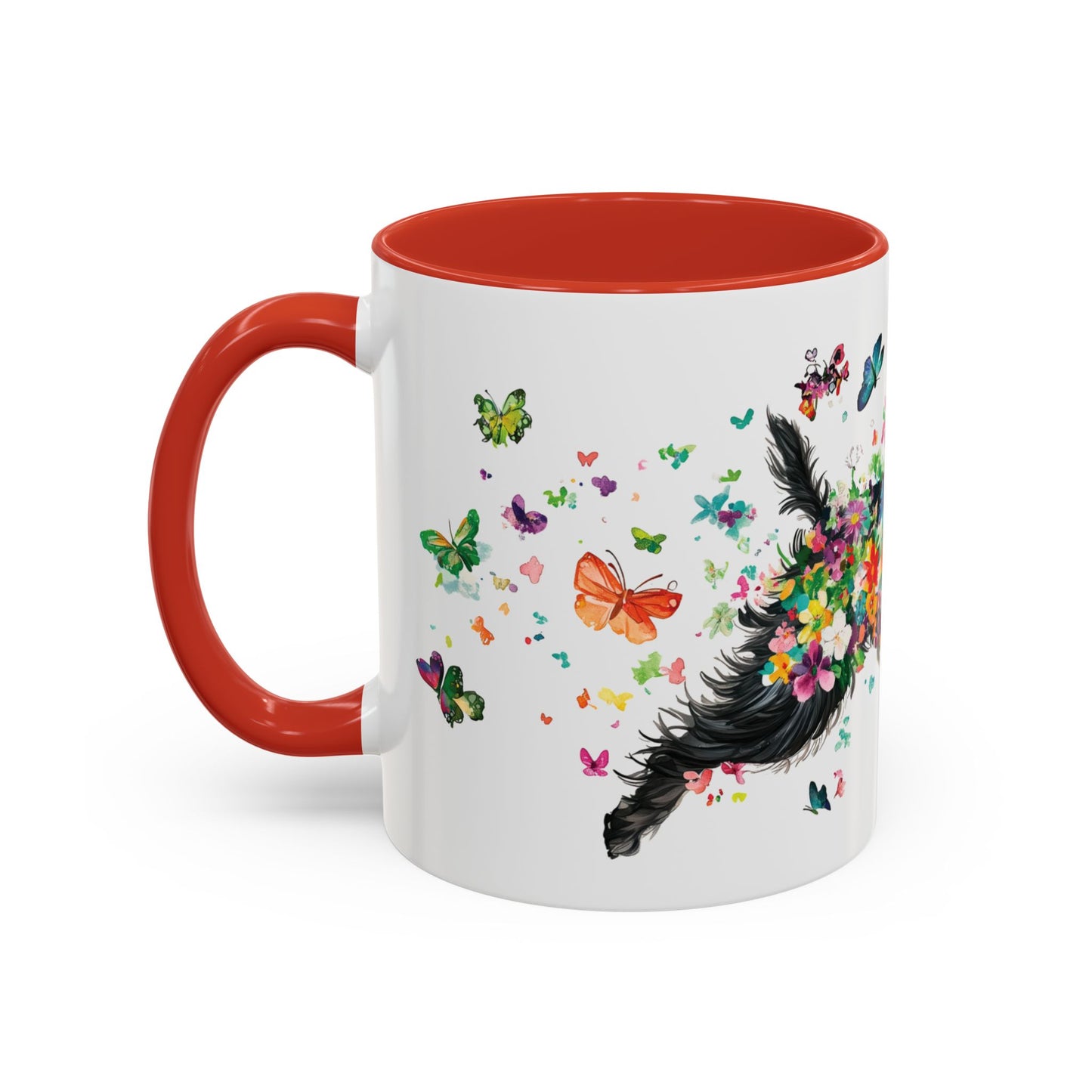 Black Shih Tzu Personalized Accent Mugs, 11oz