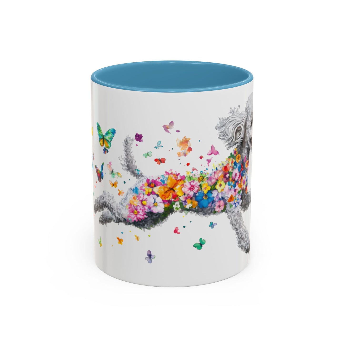 Poodle, Silver Personalized Accent Mugs, 11oz