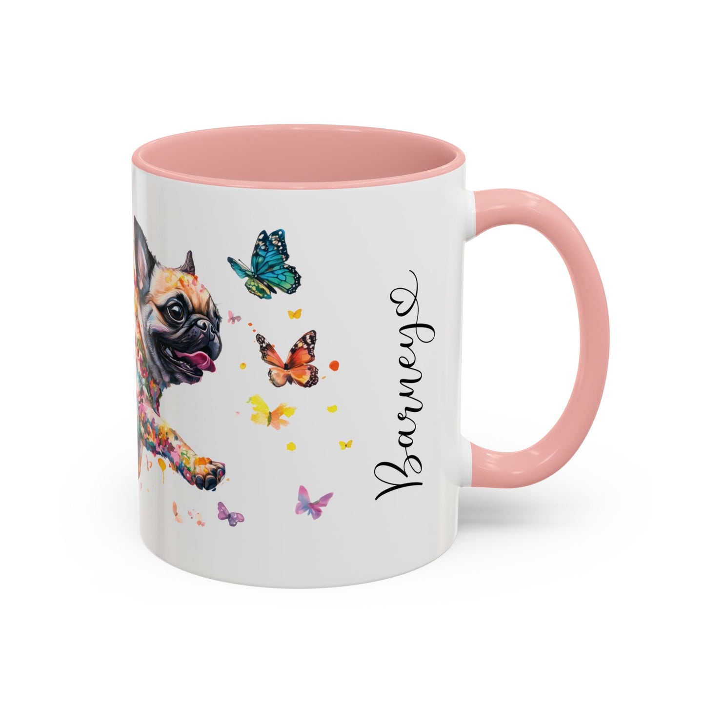 Pug Personalized Accent Mugs, 11oz