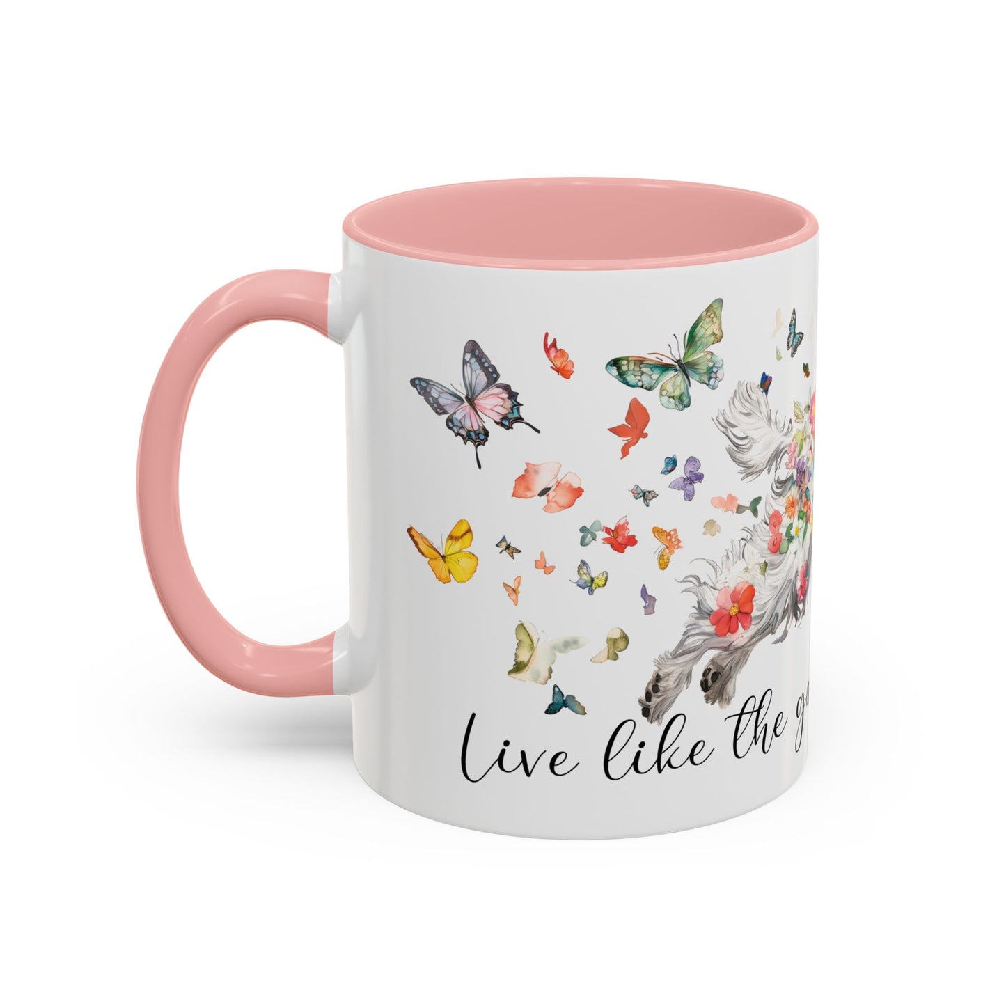 Shih Tzu "Live like the gate was left open" Accent Mugs, 11oz