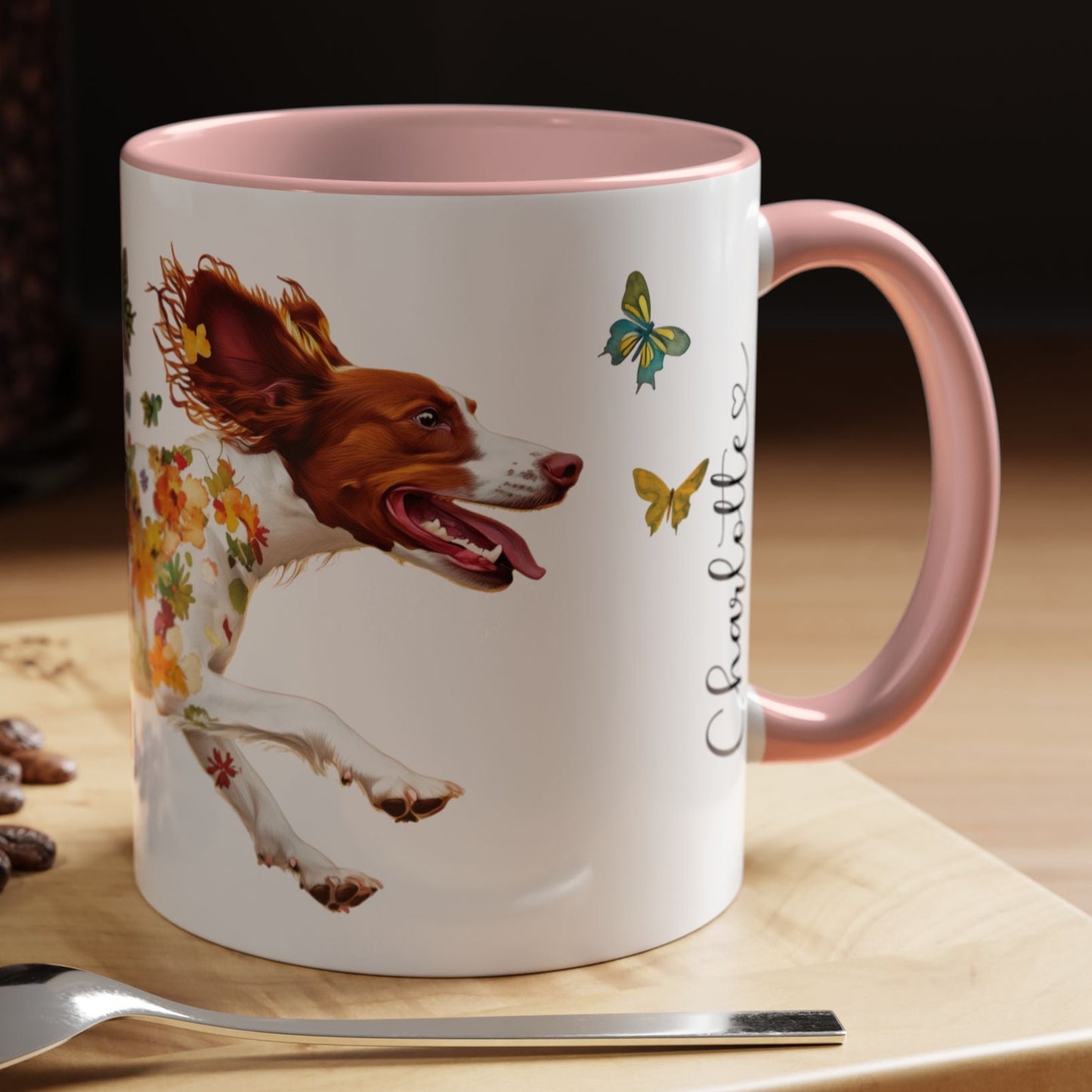 American Brittany #1 Personalized Accent Mugs, 11oz