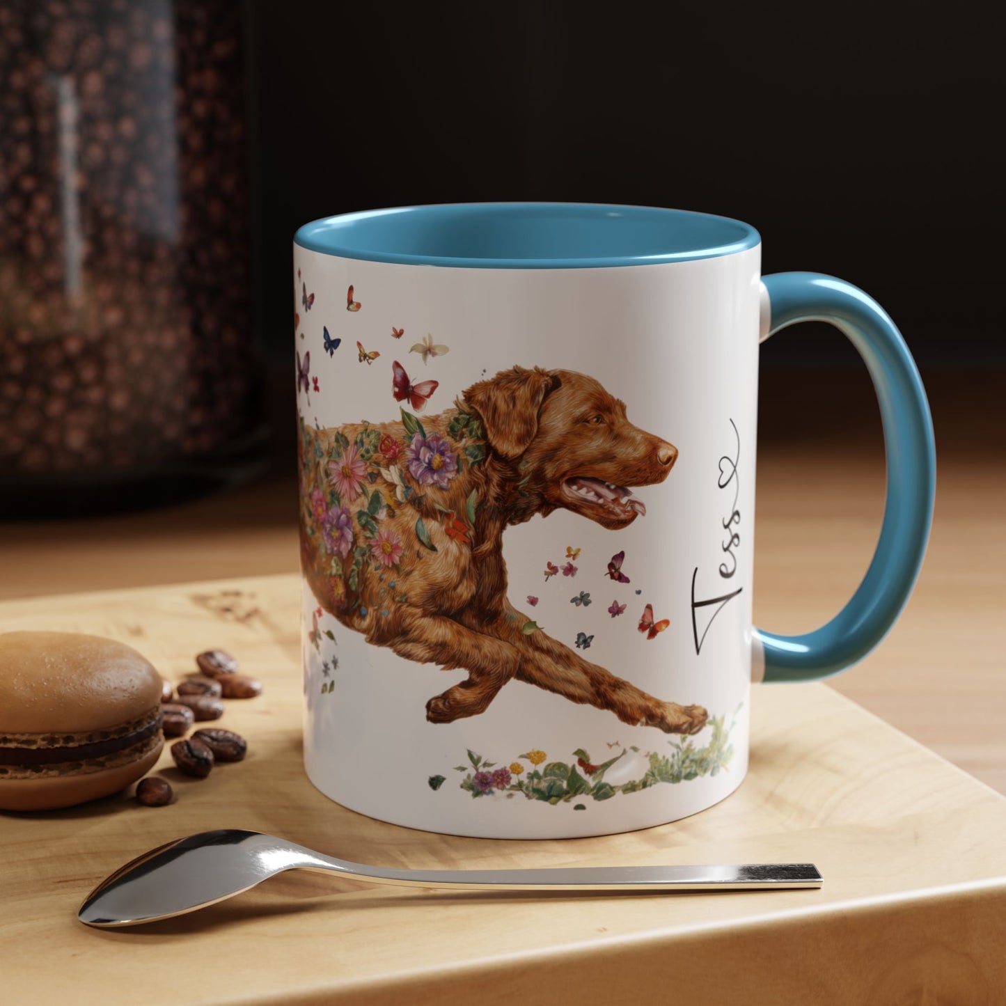 Chesapeke Bay Retriever Personalized Accent Mugs, 11oz