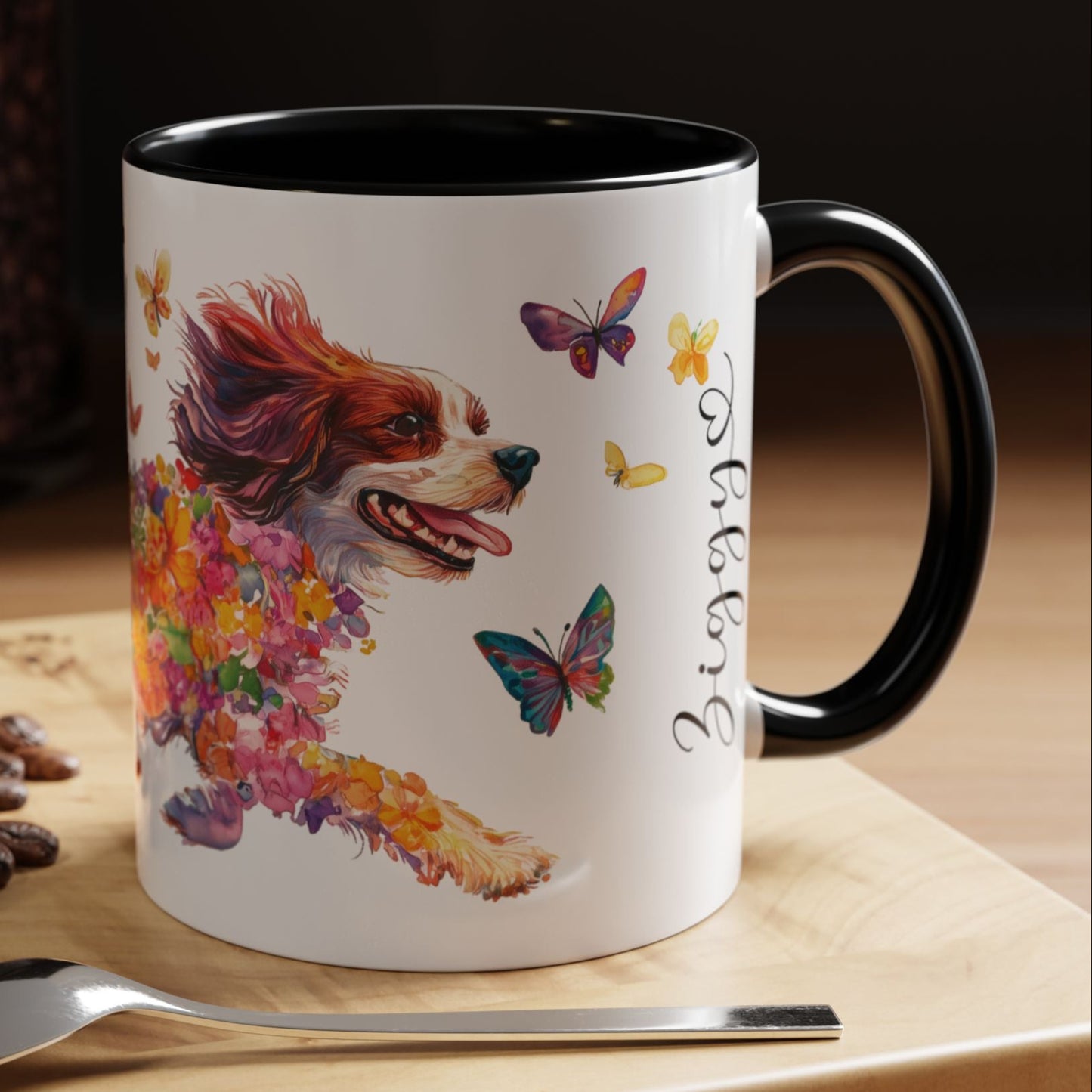 Cavalier King Charles Spaniel Personalized Accent Mugs, 11oz