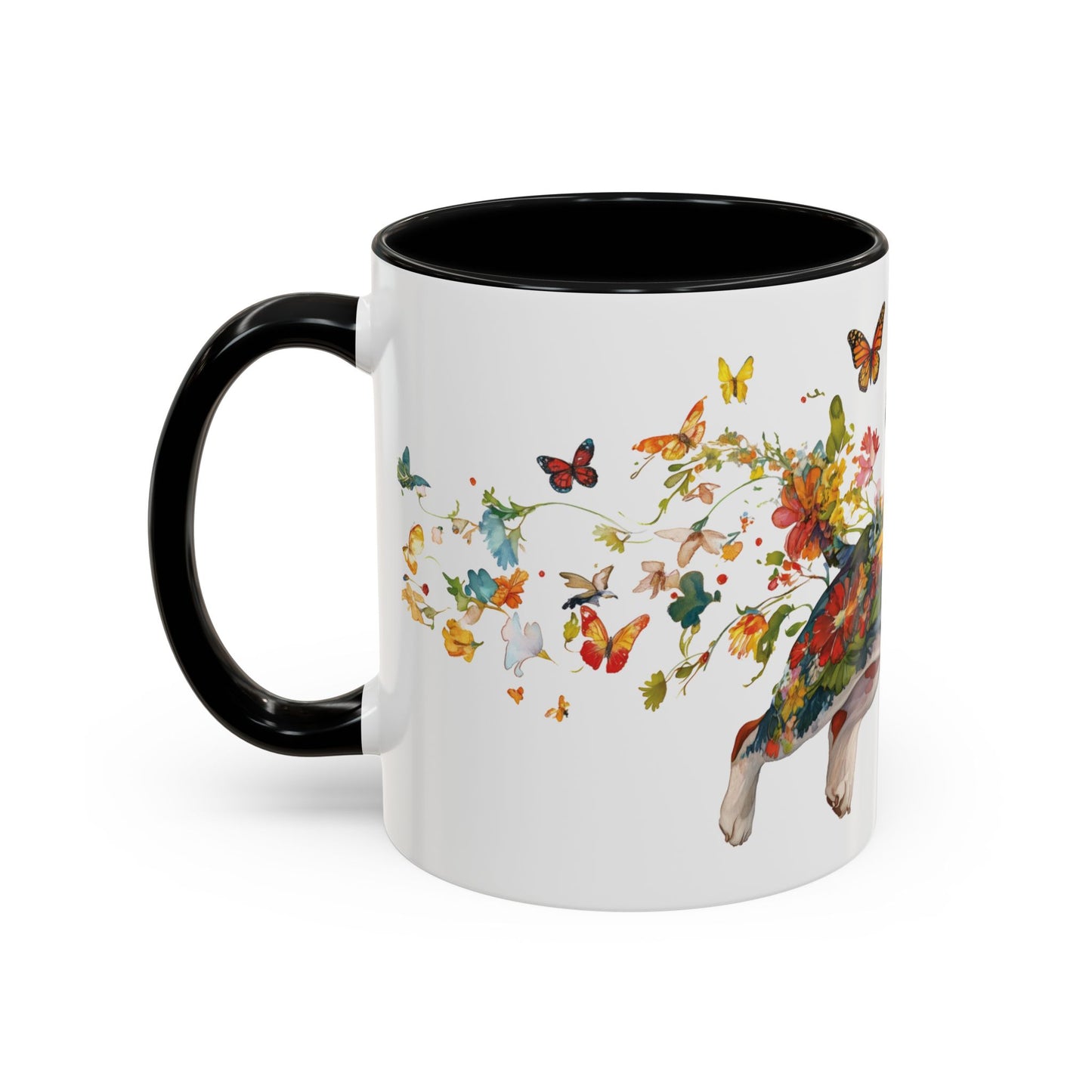 Basset Hound #2 Personalized Accent Mugs, 11oz